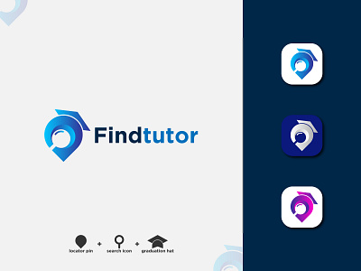 Find Tutor Logo Design With App Icon(Unused) app icon design branding colorful creative education logo find tutor geometric icon identity lettermark lettering logo logo design logotype mark symbol typeface typography ui ux alphabet monogram vector