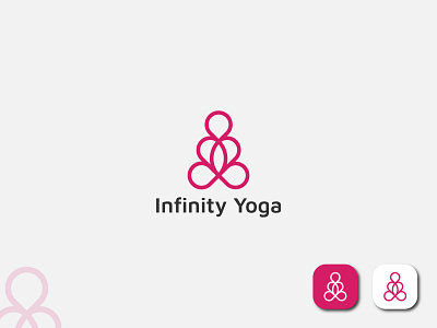 Yoga Logo Design - Infinity Yoga(unused) athletic balance body branding care club diet energy fitness flowers health healthy human infinity lifestyle medical medicine meditation natural people