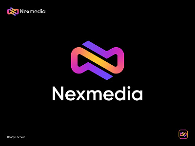 Nexmedia logo design for branding | n logo | earphone logo