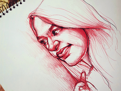 Red Ballpen Sketch sketch pensketch