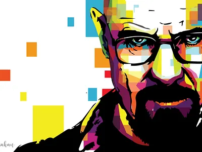 WPAP/POP PORTRAIT heisenberg iilustration pop pop art popart portrait vector illustration vectorart wpap