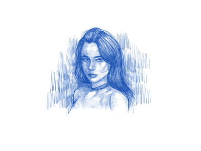 Portrait Sketch art artist artwork blue blue pencil illustration line art lineart painting pencil pencil drawing portrait portrait art sketch sketchbook vector