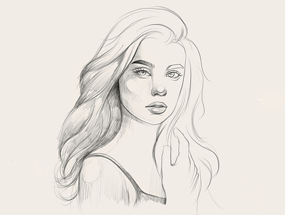 Shading Process artist artwork illustration lineart pencil sketch portrait portrait art shading shadow sketch vector