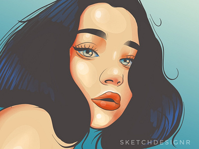 Vector Illustration art artist artwork illustration lineart painting paintings portrait portrait art sketchbook vector vector art vector illustration