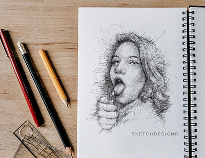 Scribble Sketch art design illustration lineart painting pencil sketch portrait art scribble scribble art scribbles sketch sketchbook