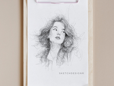 Scribble Sketch artist illustration line art lineart pencil sketch portrait portrait art scribble sketch sketchbook vector