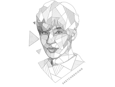 Geometric Vector Portrait artwork geometic geometric art geometric design geometric logo illustration line art pencil sketch portrait art sketch sketchbook vector vector art