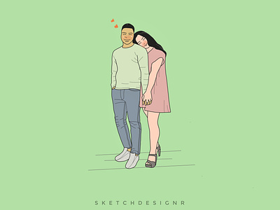 Cute Couple Illustration