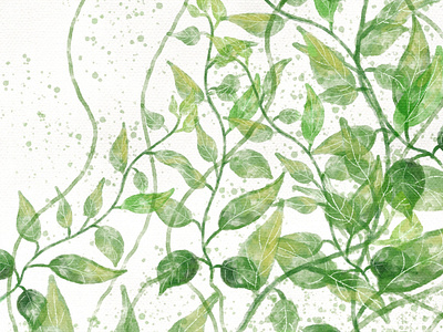 Watercolour leaves