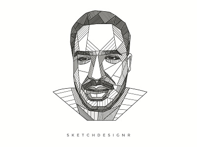 Geometric Vector Portrait Art artist artwork design geometric geometrical illustration logo portrait portrait art sketch sketchbook