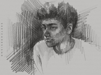 Rough Strokes Pencil Sketch artist artwork design illustration portrait portrait art sketch sketchbook