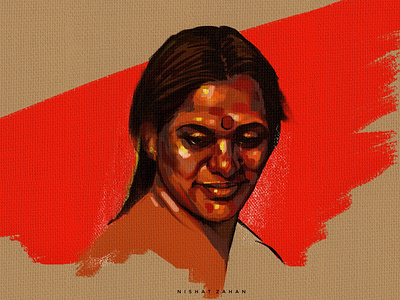 Digital Acrylic Painting Portrait