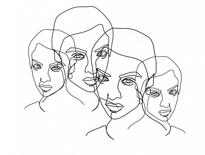 Line Art Illustration artist artwork design illustration logo portrait portrait art sketch sketchbook ui