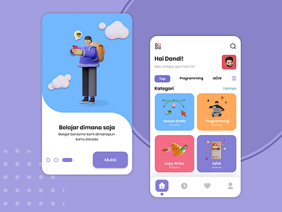 Course App app branding design illustration logo minimal ui ux