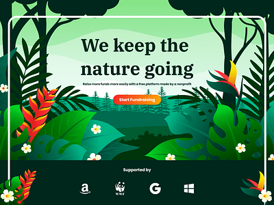 Charity Nature Platform Landing Page