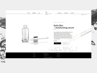 Product card UI concept concept cosmetics design ecommerce typogaphy ui website