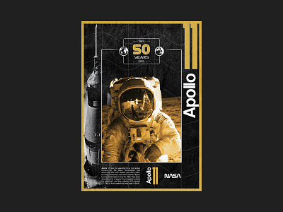 Poster 01 - Apollo 11 apollo 11 apollo 50 anniversary design graphic design poster poster design