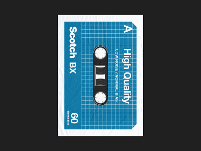 Poster 04 - Audio cassette audio cassette cassette poster poster design retro retro poster