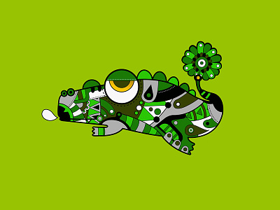Crocodile art colorful crocodile design green icon illustration pattern sleepy