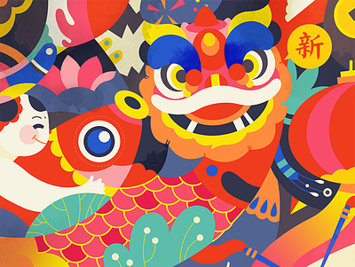Spring Festival art branding colorful design graphic graphic design illustration jayekang logo pattern