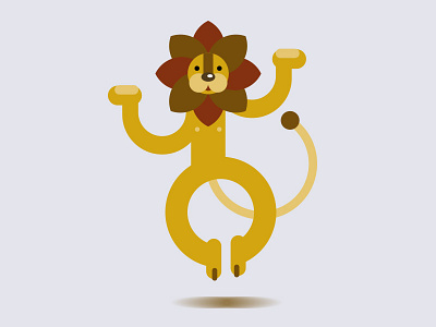 Lion animal character fairytale graphic illustration jaye kang lion