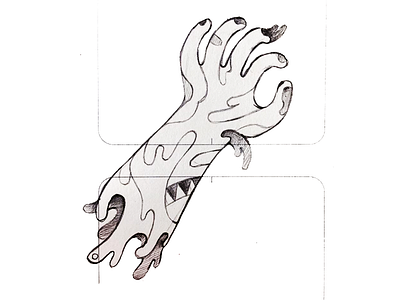 Hand of Zombie art design ghost illustration jayekang man pattern sketch skizze zombie