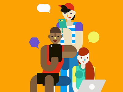 Communication character colorful communication design digital product illustration international jayekang people talk