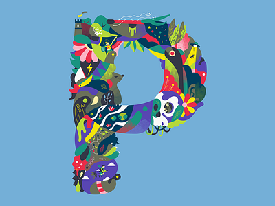 P for Publishing art colorful design editorial illustration kunst life patterns publishing story