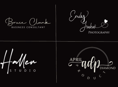 Eye Catching Modern Signature Logo autograph branding caligraphy logo cursive signature logo viral