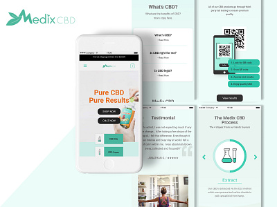 Creative and Highly Functional Mobile Design of Medix CBD ecommerce ecommerce business ecommerce design mobile design website