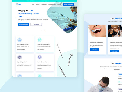 Dental care website | Landing page | Web design