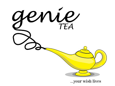Genie Tea brand design branding design logo