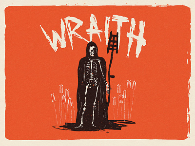 Wraith beer brewer brewing craft beer death illustration reaper typography wheat