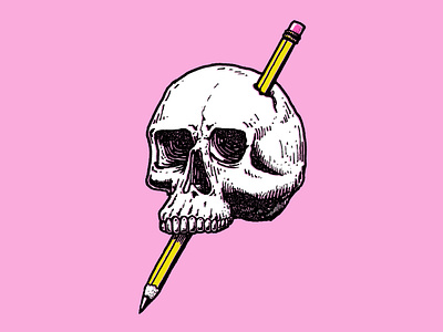 Art-Ache art life artist death drawing hand drawn illustration ink pencil skull