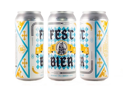 Fest Bier Can Label beer brewery can craft beer design frederick md illustration label line art oktoberfest olde mother packaging