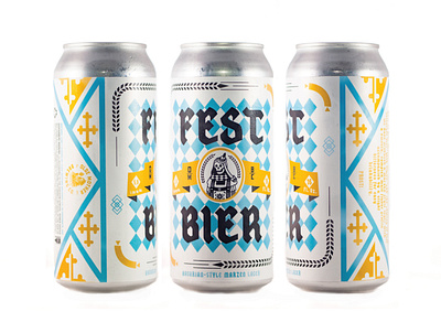 Fest Bier Can Label beer brewery can craft beer design frederick md illustration label line art oktoberfest olde mother packaging