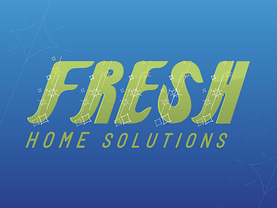 Fresh Home Solutions branding cleaning company logo typography
