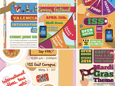 International Student Services Event Flyers illustration