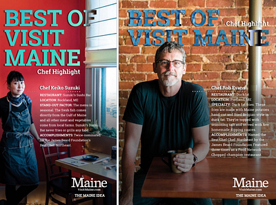 The Maine Idea | Profile Ads layout design