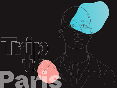 Trip to Paris design illustration movie poster typography vector web