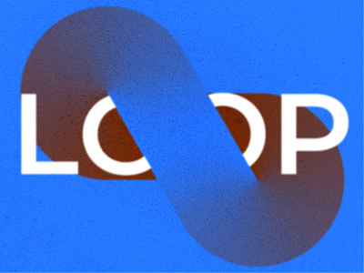 Loop gradient illustration infinity loop typography vector