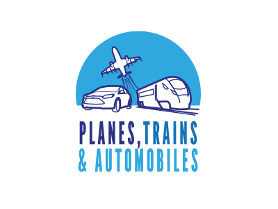 Planes, Trains & Automobiles logo design