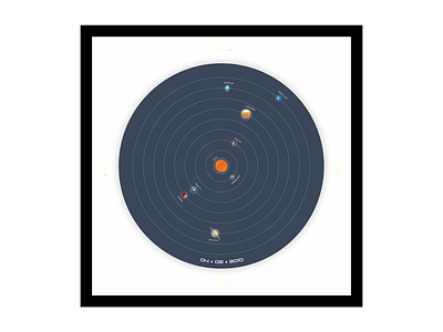 The Solar System graphic design illustration planets space vector art