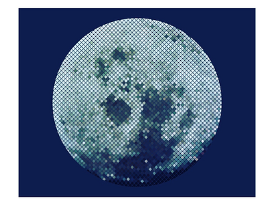 Moon glitter ball illustration