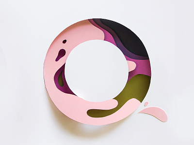 Paper Experiments 3d art direction circle color layers paper pink poster