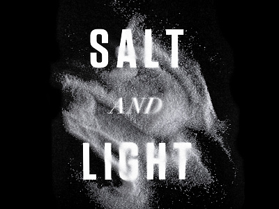 Salt & Light black black and white minimal salt typography white
