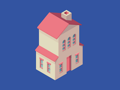 Isometric House building city home house illustration isometric vector windows