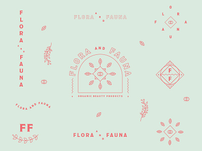 Flora and Fauna_Exploration branding cosmetics eye fauna flora flower leaf logo plant type typography
