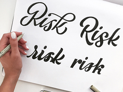 Risk custom handlettering lettering logo sketch type typography wordmark