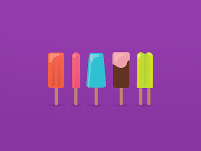 Popsicles cold dessert food ice cream illustration popsicle popsicles purple reflection vector